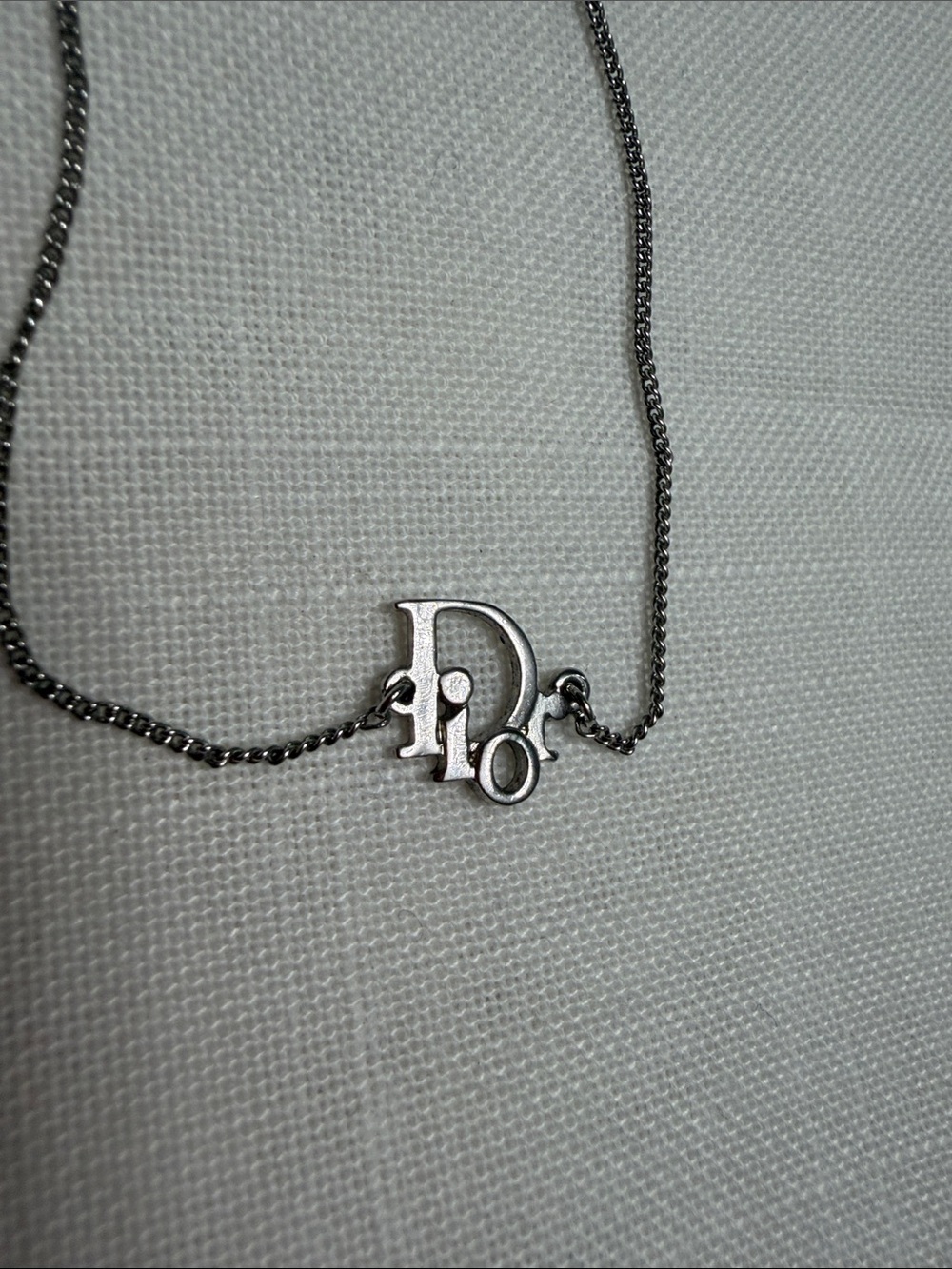 Authentic Dior Silver Tone Logo bracelet